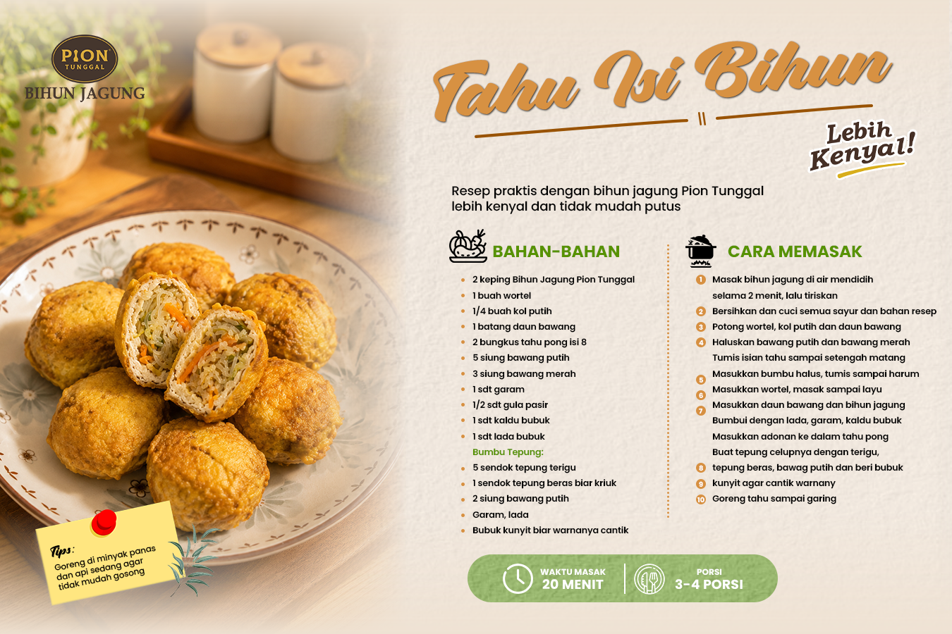 Resep Tahu Isi Bihun